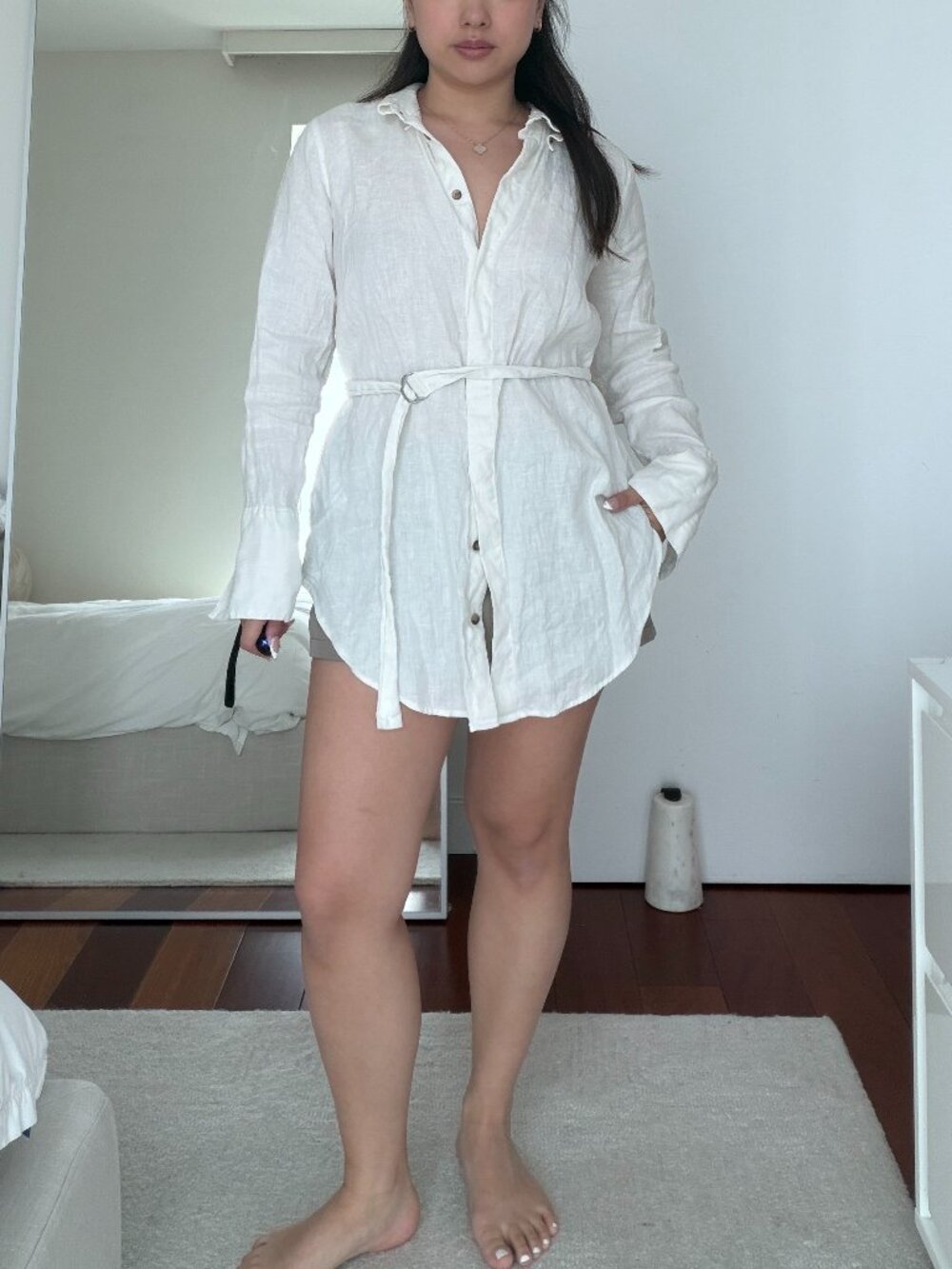 Banana Republic Linen Button Down Tunic Top